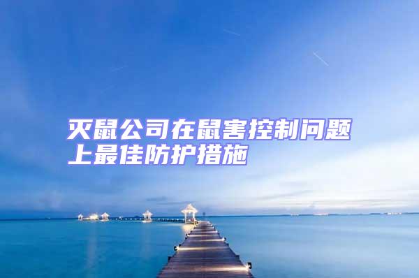 滅鼠公司在鼠害控制問題上最佳防護(hù)措施