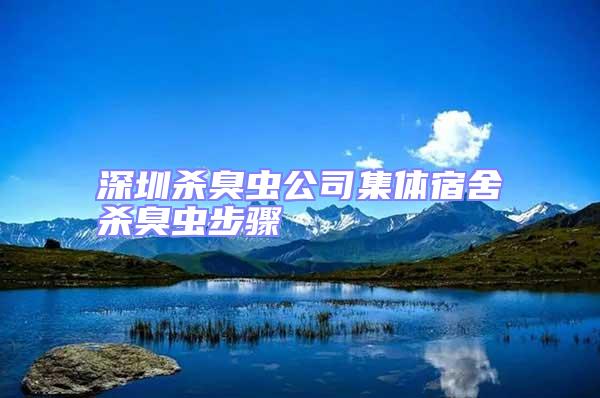 深圳殺臭蟲公司集體宿舍殺臭蟲步驟