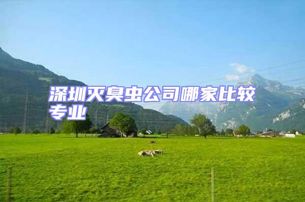 深圳滅臭蟲公司哪家比較專業(yè)