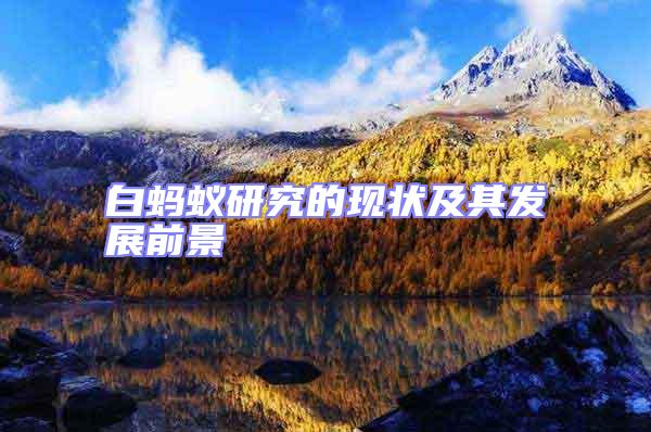 白螞蟻研究的現狀及其發展前景