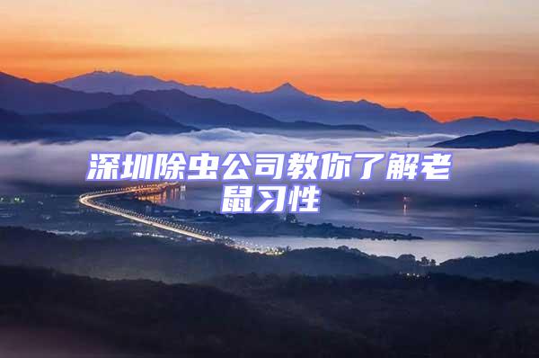 深圳除蟲(chóng)公司教你了解老鼠習(xí)性