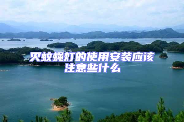 滅蚊蠅燈的使用安裝應該注意些什么