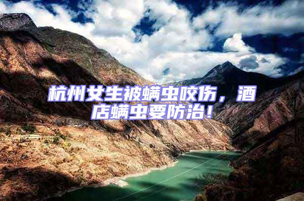 杭州女生被螨蟲咬傷，酒店螨蟲要防治！