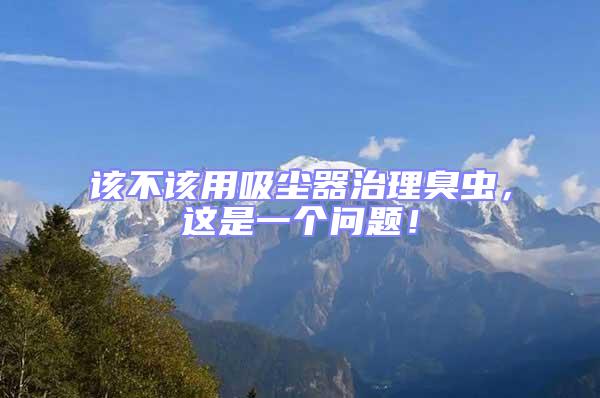 該不該用吸塵器治理臭蟲，這是一個問題！