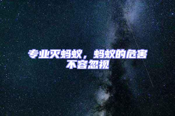 專業(yè)滅螞蟻,螞蟻的危害不容忽視