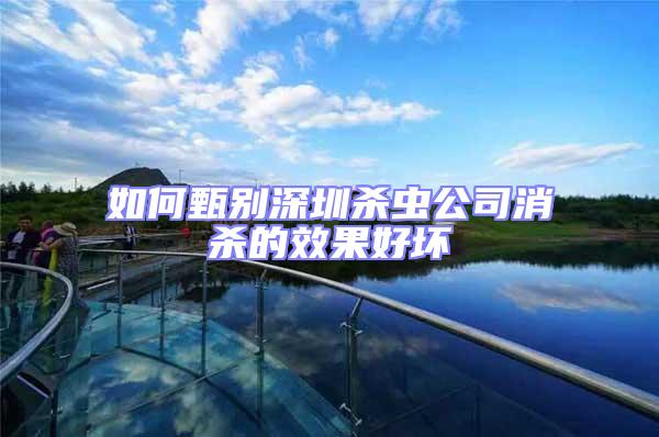 如何甄別深圳殺蟲(chóng)公司消殺的效果好壞