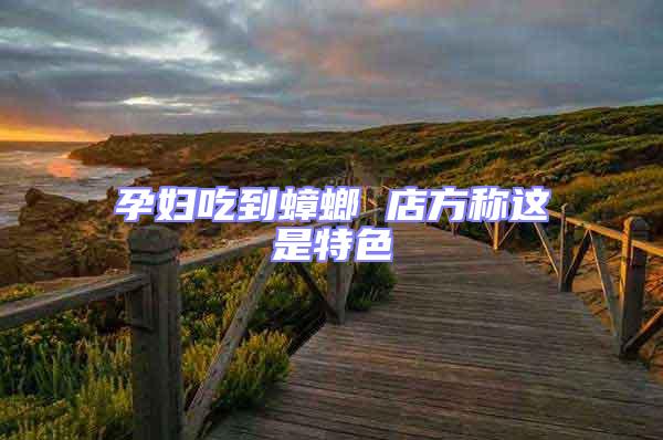 孕婦吃到蟑螂 店方稱這是特色