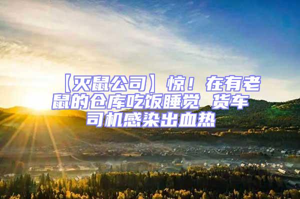 【滅鼠公司】驚！在有老鼠的倉庫吃飯睡覺 貨車司機感染出血熱