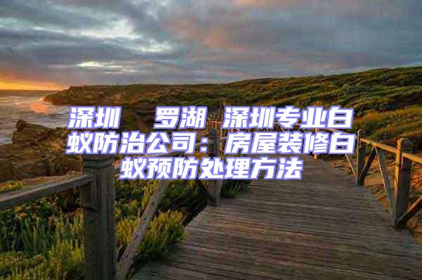 深圳  羅湖 深圳專業(yè)白蟻防治公司：房屋裝修白蟻預防處理方法