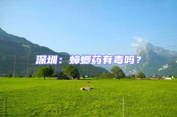 深圳：蟑螂藥有毒嗎？