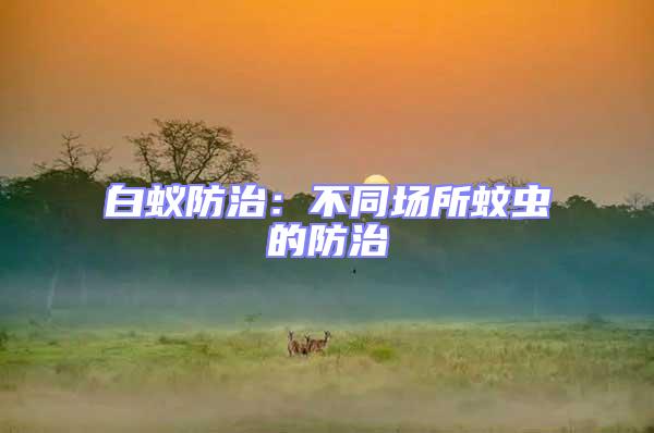 白蟻防治：不同場所蚊蟲的防治