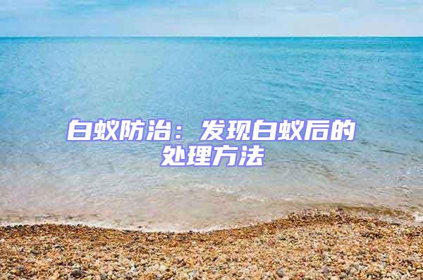 白蟻防治:發現白蟻后的處理方法