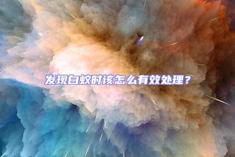 發(fā)現(xiàn)白蟻時該怎么有效處理？