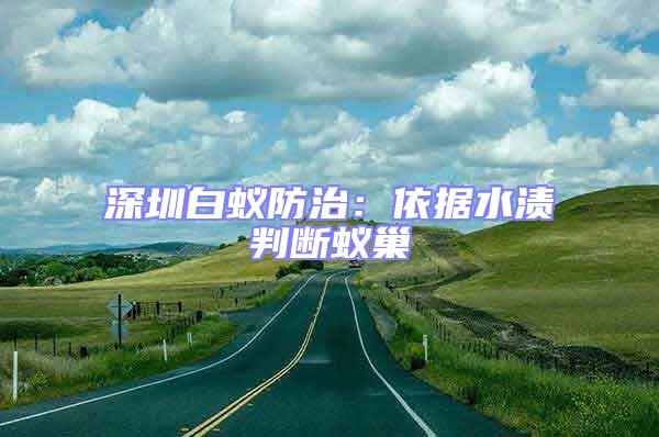 深圳白蟻防治:依據水漬判斷蟻巢
